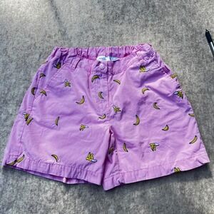 Hanna Andersson Pink Banana Print Shorts Size 160 - US 14/16 100% Cotton Poplin